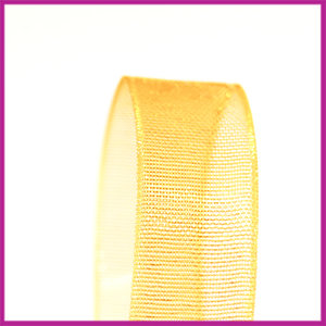 Organza lint 10 mm oranje per meter