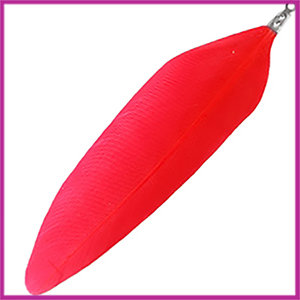 Veertje ca. 7 - 8cm met klemmetje Rose red