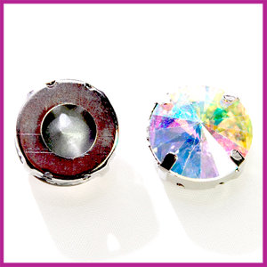 Metalen verdeler met Crystal AB strass 