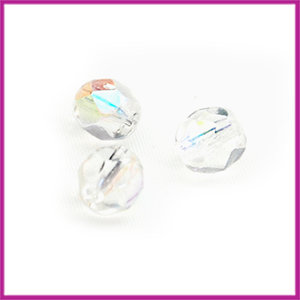 Glaskraal Tsjechisch facet 4mm Crystal AB
