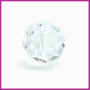 Glaskraal facet rond 6,5mm crystal