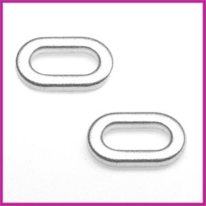 Geborsteld metaal tussenstuk ovaal