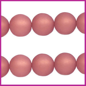 Polaris kraal matt rond 8mm Antique Pink