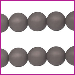 Polaris kraal matt rond 8mm Silver Night
