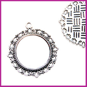 Cabochon / camee setting 33x28mm AS voor camee &Oslash;20mm