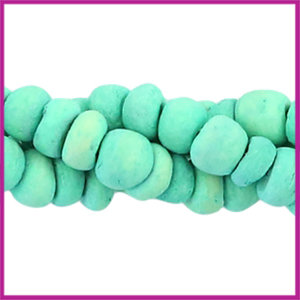 Kokos kralen disc 4mm Turquoise green