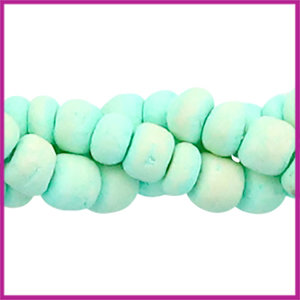 Kokos kralen disc 4mm Light turquoise green