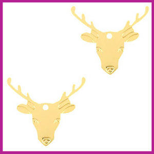 Bohemian metaal bedel rendier goud