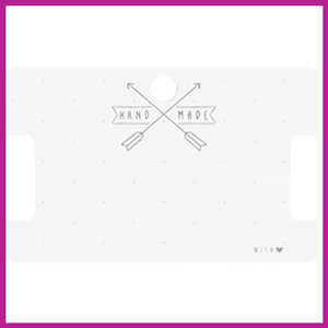 Sieraden kaartje &quot;hand made&quot; Off white