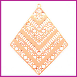 Bohemian metaal bedel ruit rosegold