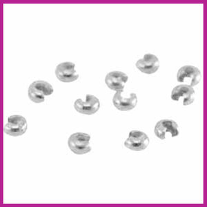 DQ metaal knijpkraalverberger 4mm Antiek Zilver