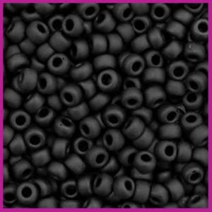 Miyuki rocailles 8/0 opaque matte black 401F