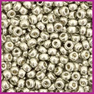 Miyuki rocailles 8/0 Duracoat galvanized light pewter silver 4221