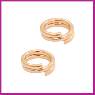 DQ metaal splitring &Oslash;5mm Rosegold