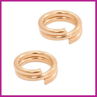 DQ metaal splitring &Oslash;7mm Rosegold