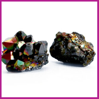 Chipstone kraal crystal quartz black AB