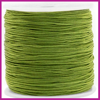 Macram&eacute; draad &Oslash;0,8mm Olive green