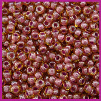 ToHo rocailles 8/0 Inside Color Light Topaz Pink Lined