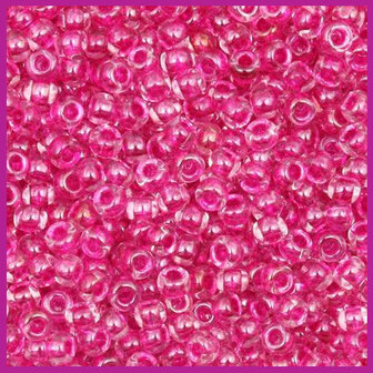 ToHo rocailles 8/0 Color Lined Fuchsia Crystal