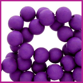 Acryl kraal mat rond 6mm Tillandsia purple