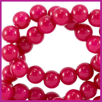 Glaskraal opaque &Oslash;6mm raspberry pink
