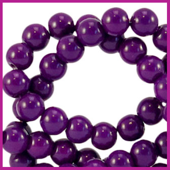 Glaskraal opaque &Oslash;6mm acai purple