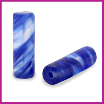Natuursteen kraal tube rond iolite blue