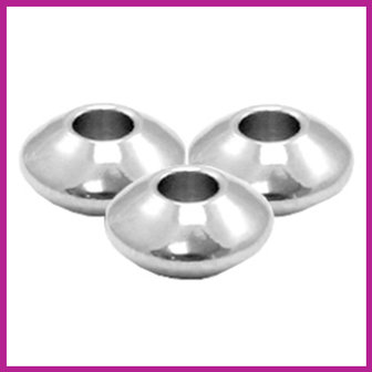 RVS stainless steel kralen disc 6mm zilver