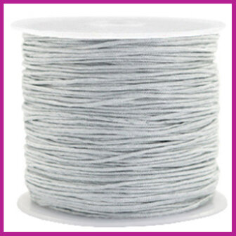 Macram&eacute; draad &Oslash;0,8mm Light silver grey