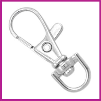 Metalen sleutelhanger 38mm Antiek zilver