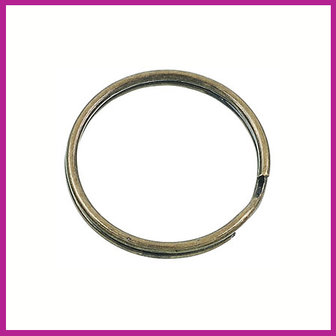 Sleutelhanger ring metaal &Oslash;30mm Brons