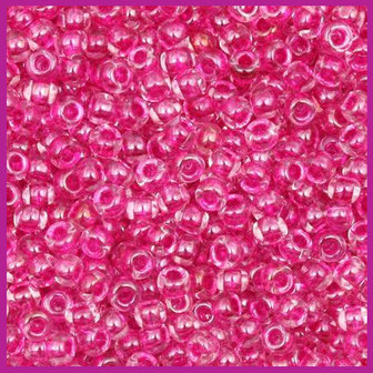 ToHo rocailles 11/0 Color Lined Fuchsia Crystal