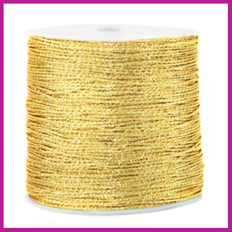 Macram&eacute; draad &Oslash;0,5mm metallic goud