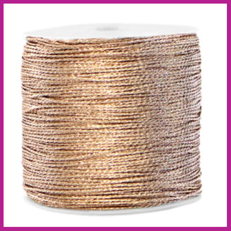 Macram&eacute; draad &Oslash;0,5mm metallic rosegold