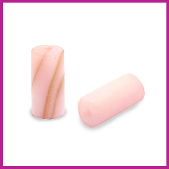 Schelp kraal tube klein light pink