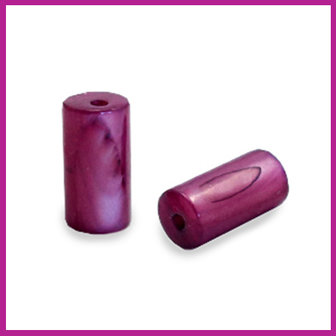 Schelp kraal tube klein port red purple