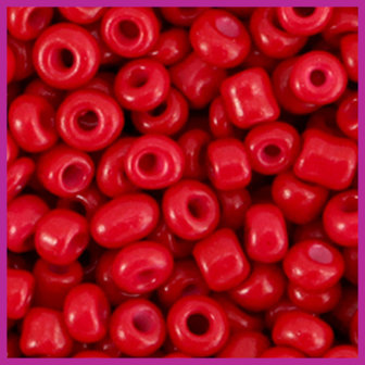Rocailles 6/0 (4mm) Crimson red