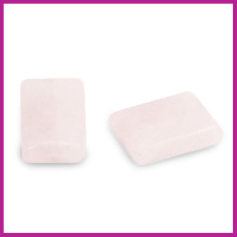 Edelsteen kraal rechthoek Rose Quartz