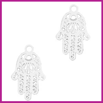 Bohemian metaal bedel hamsa hand zilver