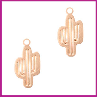 Bohemian metaal bedel cactus rosegold