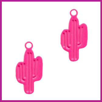 Bohemian metaal bedel cactus fuchsia pink