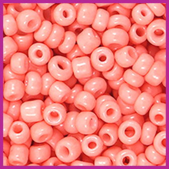 Rocailles 6/0 (4mm) Living coral pink