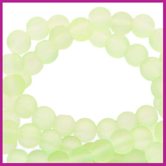 Glaskraal mat &Oslash;6mm light limeade green