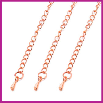 Verlengketting met druppel Rosegold