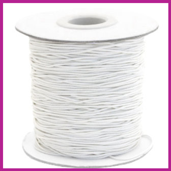 Gekleurd elastisch draad &Oslash;0,8mm per meter Cream white