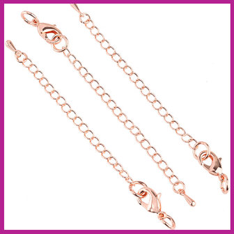 Verlengketting met karabijnslotje Rosegold