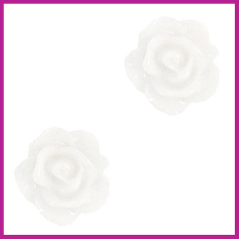 Roosje kraal 10mm bright white