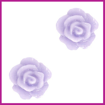 Roosje kraal 10mm lila grey
