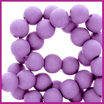 Acryl kraal mat rond 6mm paisley purple