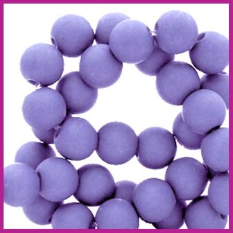 Acryl kraal mat rond 6mm ultra violet purple
